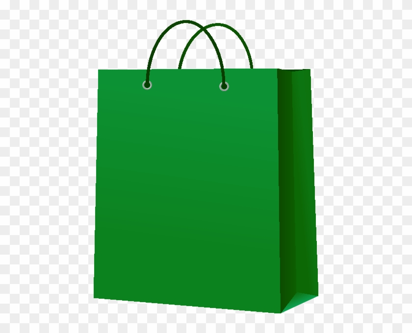 Paperbag Dark Green - Green Shopping Bag Vector #478174