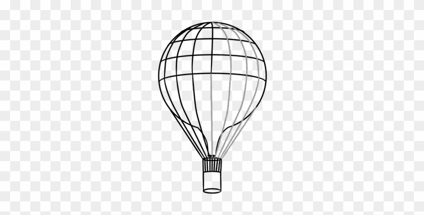Hot Air Balloon Basket Outline Download Hot Air Balloon - Drawing #478635
