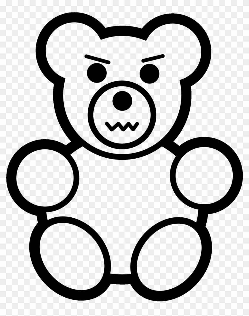 Savage Ted - Teddy Bear Coloring Page #478642