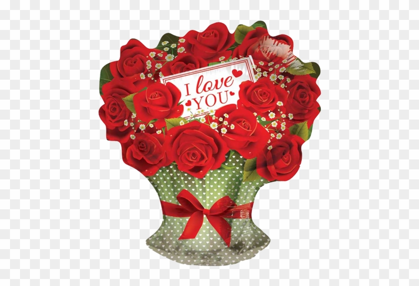 18" I Love You Red Roses Branch Balloon - Love You Rose Bouquet #478767