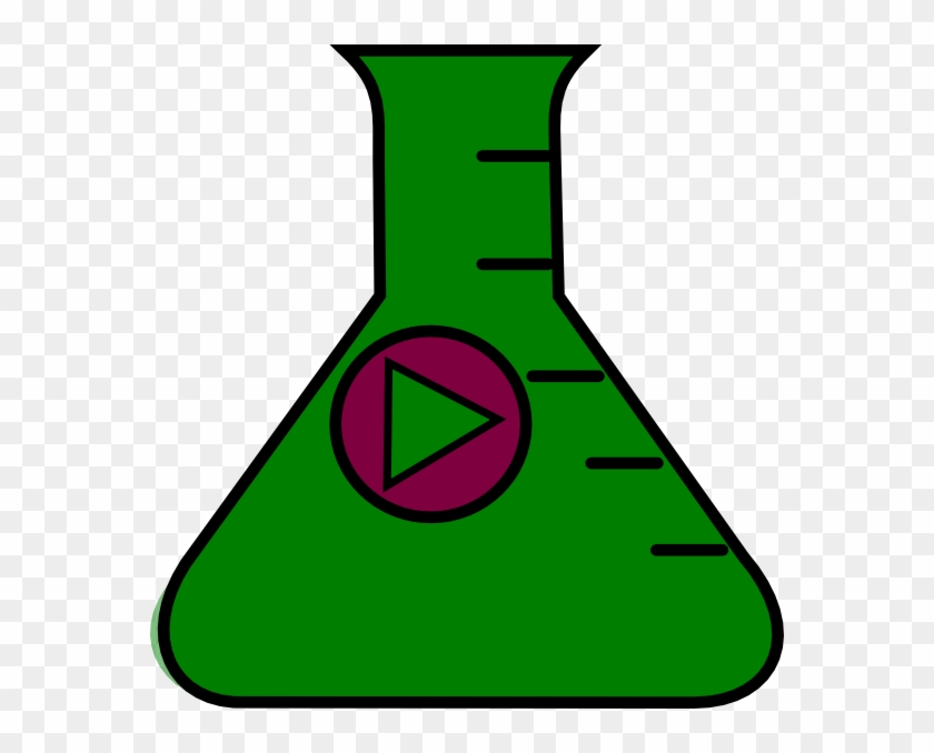 Flask Erlenmeyer Start Dark Green Clip Art At Clker - Erlenmeyer Flask #478809