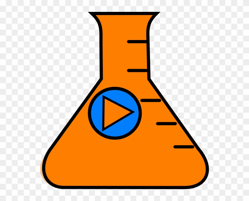 Flask Erlenmeyer Start Orange Clip Art At Clker - Erlenmeyer Flask #478813