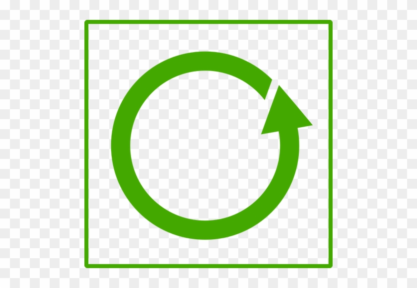 Vector Clip Art Of Eco Green Recycle Icon With Thin - Green Circle With Arrow #478909