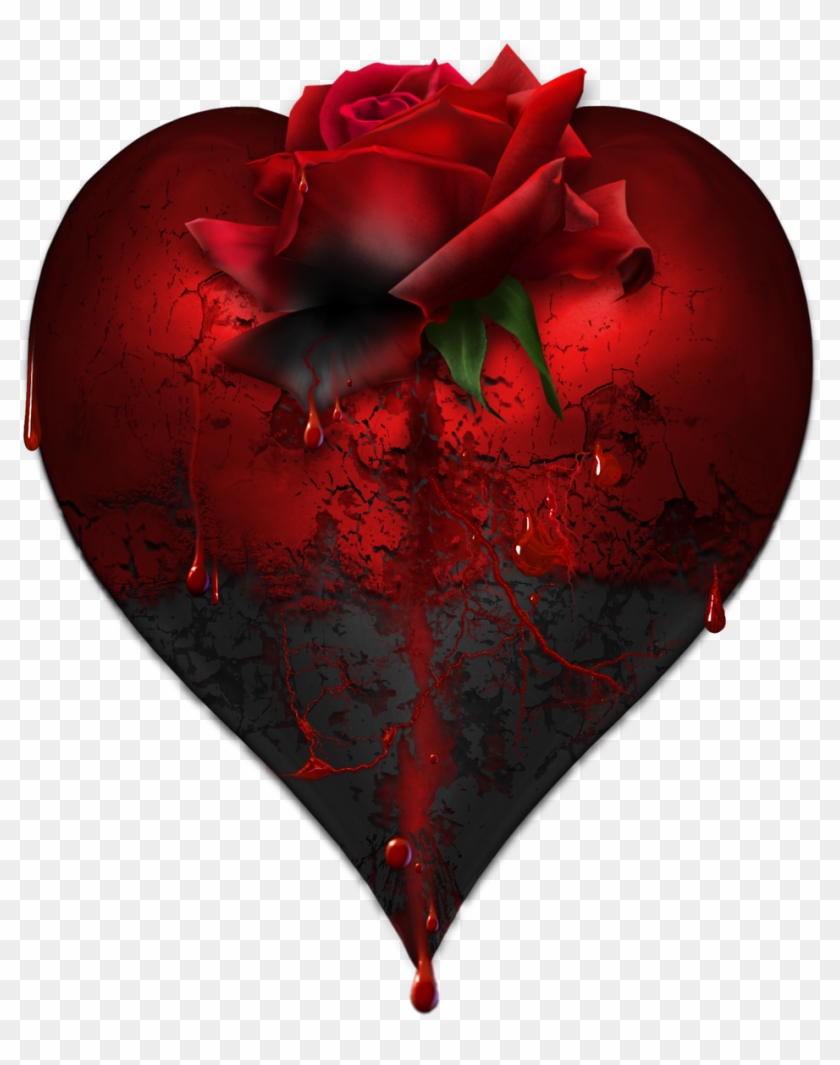 My Love Is A Red, Red Rose - Gothic Heart Png #479259