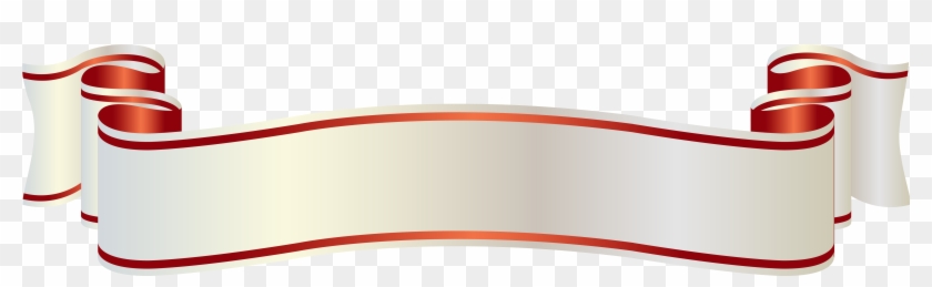 White And Red Banner Png Clipart Picture - Gold Banner Ribbon Png #479335