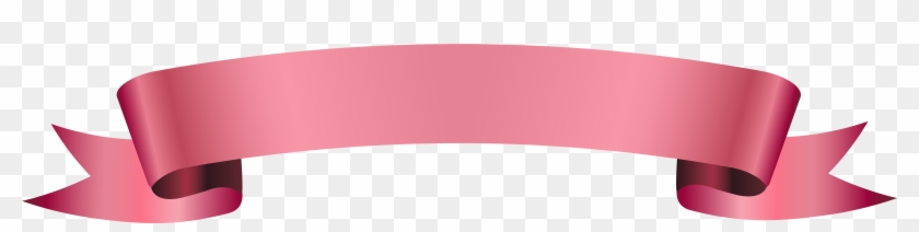 Banner Pink Transparent Png Clip Art - Pink Ribbon Banner Png #479376