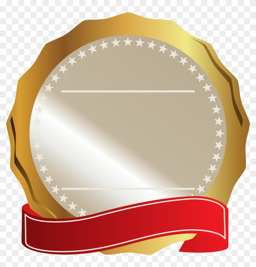 Gold Seal With Red Ribbon Png Clipart Image - Clip Art #479394