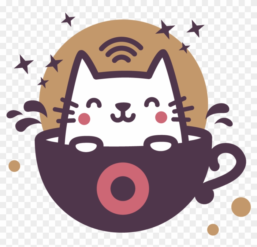 A Great Reason To Celebrate - Coffee Cat Clip Art #479415
