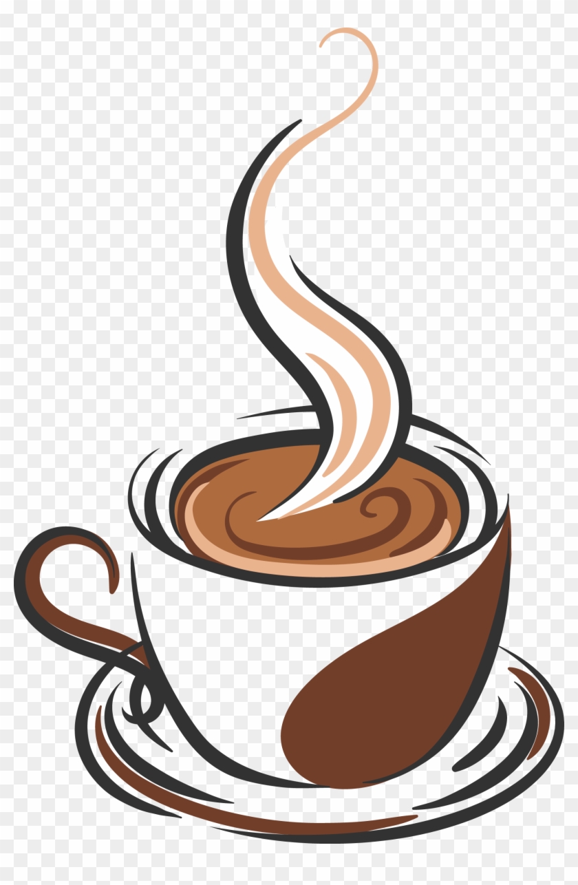 Coffee Bean Cafe Coffee Cup - Coffe Cup Drawing Png #479427