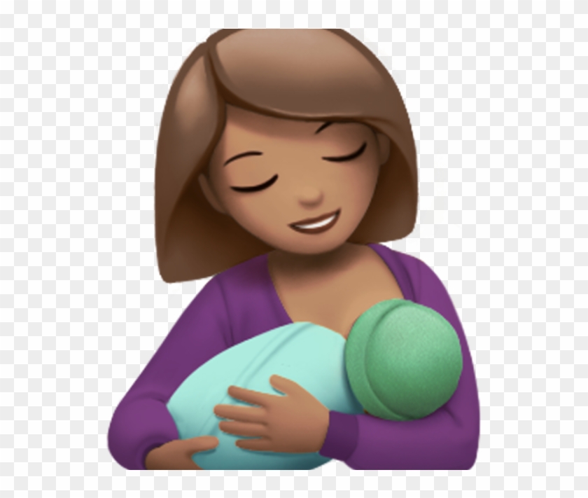 The Cradle Hold Sees The Baby's Head Nestled In The - Breastfeeding Emoji #479457