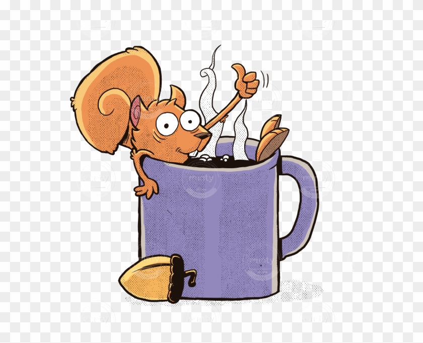 A Squirrel Taking A Bath Inside A Coffee Mug To Stay - Coffee #479479