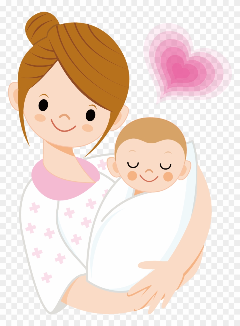 Infant Mother Cartoon Clip Art - Infant Mother Cartoon Png #479519