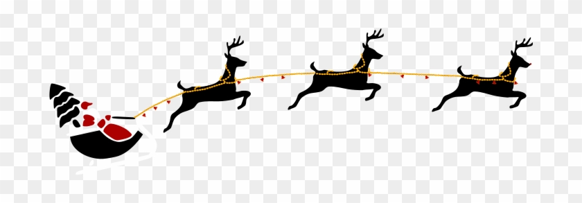 Santa Reindeer Flying Clipart - Nara #479734