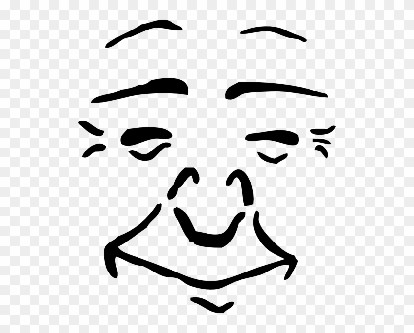 Free Vector Contentment Clip Art - Wrinkles Clip Art Black And White #479763