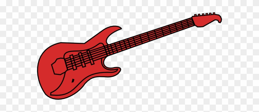 Red Guitar Clip Art - Cartoon Guitars #479790