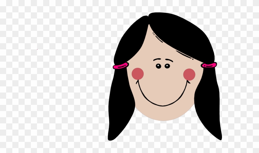 Blush Smile Clipart - Girl Head Clipart Png #479836
