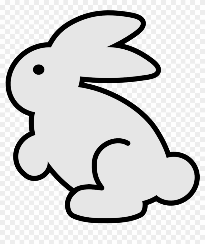 Unique Bunny Clip Art Black And White Medium Size - Bunny Clipart Black And White #479854