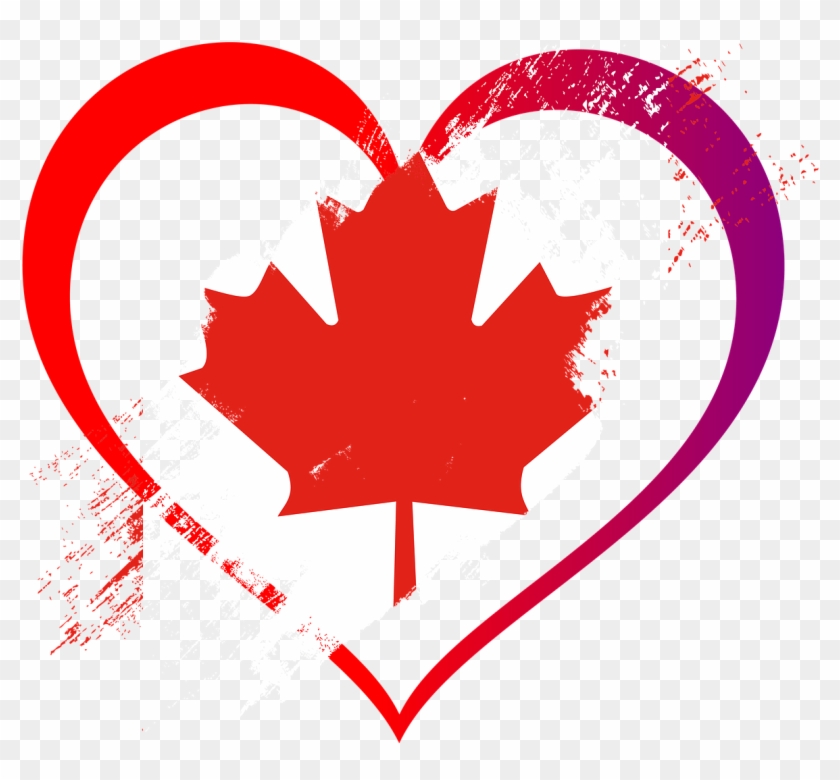 Flag Heart Love Canada Nation Png Image - Canadian Flag #479969