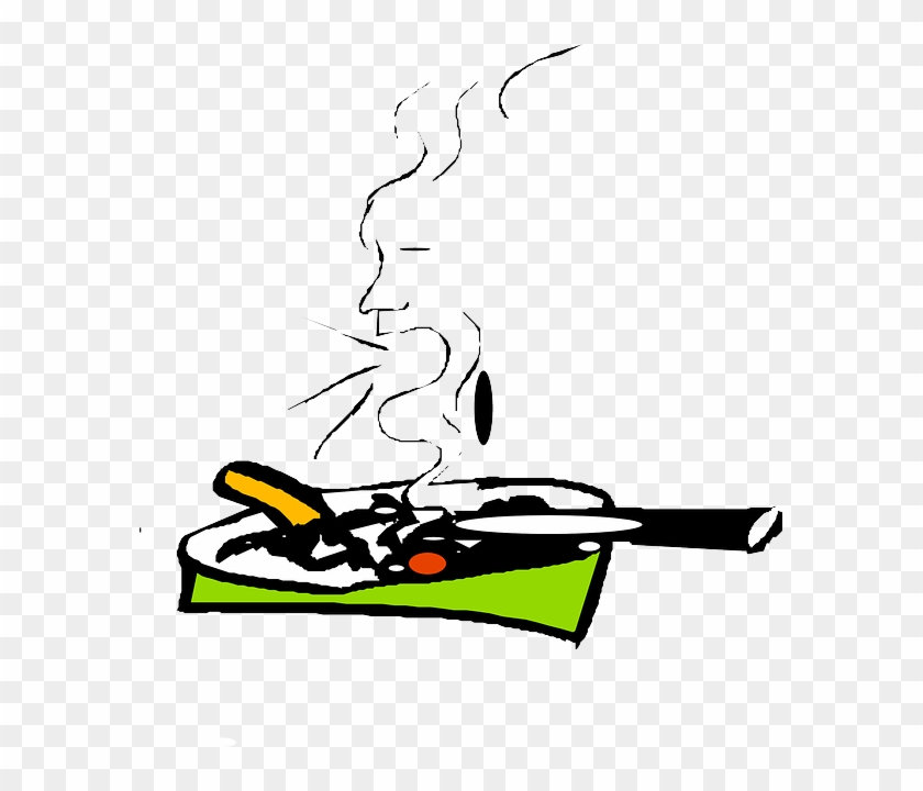Tray Smoking, Smoke, Ash, Ashtray, Rubbish, Cigar, - Ashtray Clip Art #479971