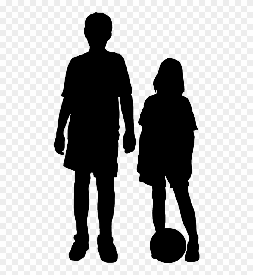 Silhouette Of Kids - Child Silhouette Png #480098