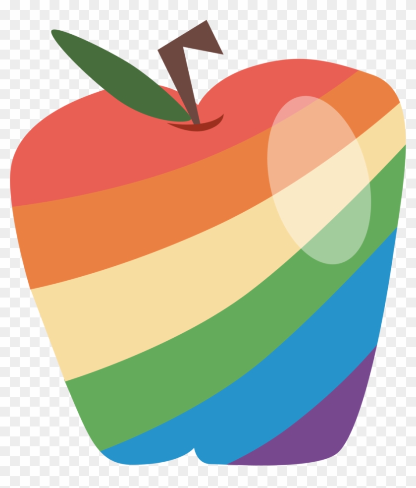 Atnezau, Food, No Pony, Resource, Safe, Simple Background, - Rainbow Apple Cutie Mark #480184