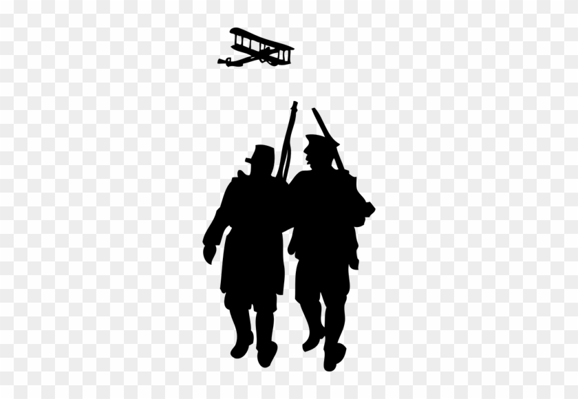 Vector Clip Art Of Two Soldiers Public Domain Vectors - World War One Clipart #480200