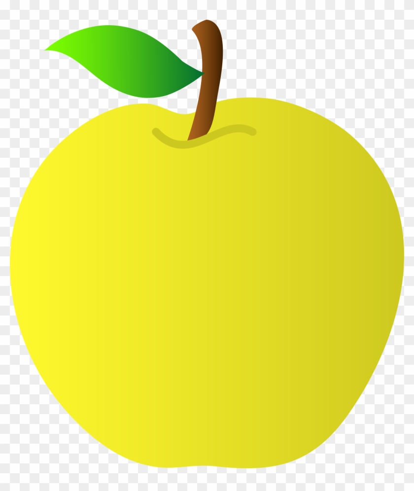 Yellow Apple Vector Art - Yellow Apple #480246