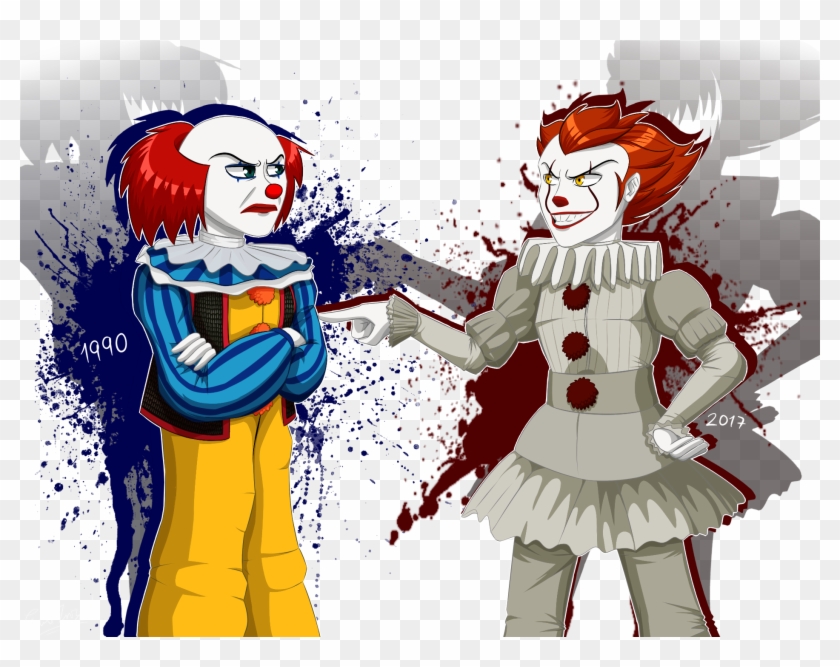 Laughing Jack Drawing Chibi Download - Pennywise 1990 And 2017 Art Gallery #480244