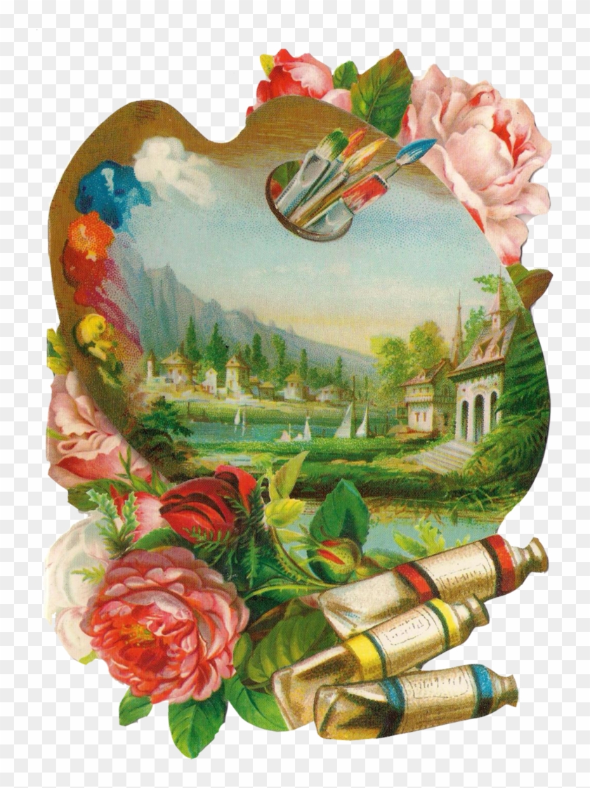 Vintage Die Cut Palette By Jinifur - Victorian Clip Art Free #480316