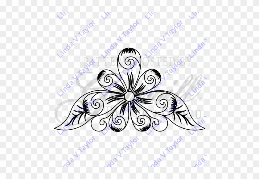 Lt 266 Spinning Fleather Triangle - Floral Design #480416