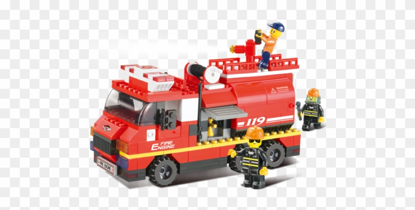 Sluban Конструктор Пожарная Машина 281 Элементов - Sluban Interlocking Bricks Fire Engine (red) #480634