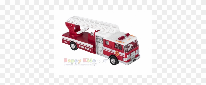 Машинка Металлическая Goki Пожарная Машина Лесница - Fire Apparatus #480638
