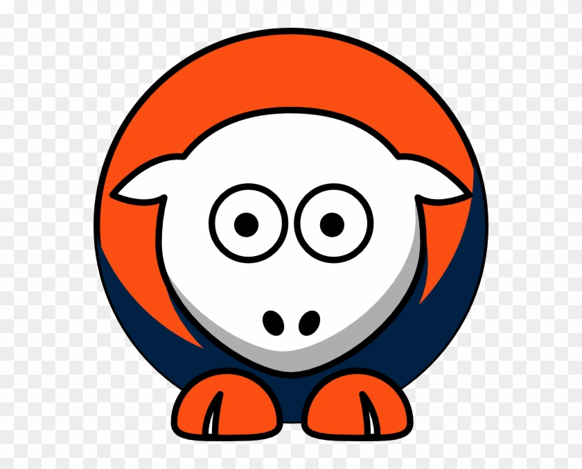 Sheep 3 Toned Denver Broncos Team Colors Clip Art - College Football #480652