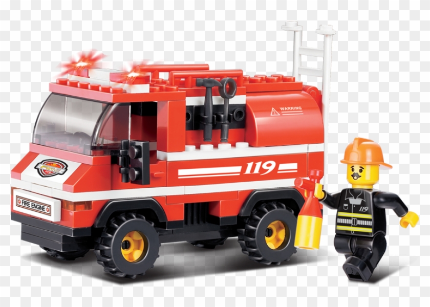 Конструктор "пожарные Спасатели" - Sluban Lego Fire Truck Construction Sets - Red #480653