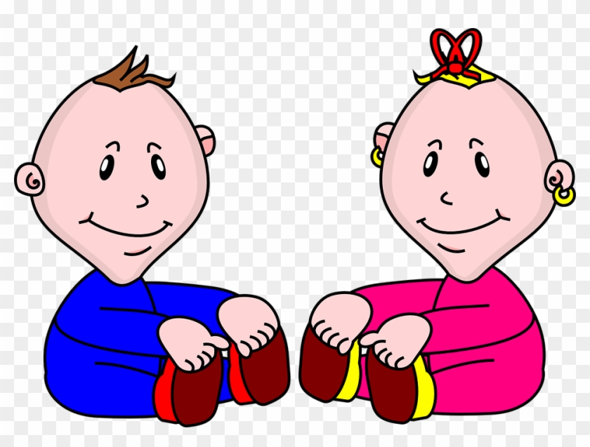 Infant Clipart 10, - Baby Boy And Girl Png #480712