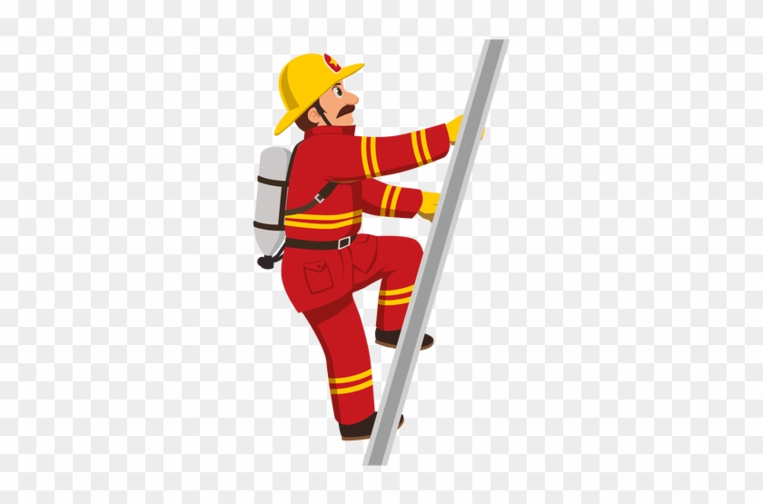 Firefighter Clipart Climbing Ladder With Clipart Ladder - Firefighter Climb Ladder Clipart #480726
