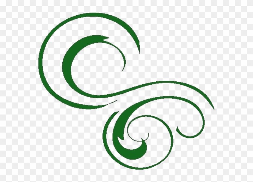Green Swirly Line Art #480760