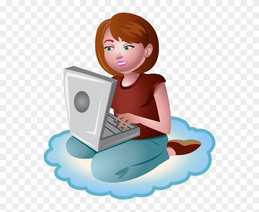 An Email About The Visit Informal Letter - Clipart Lady With Laptop #480873