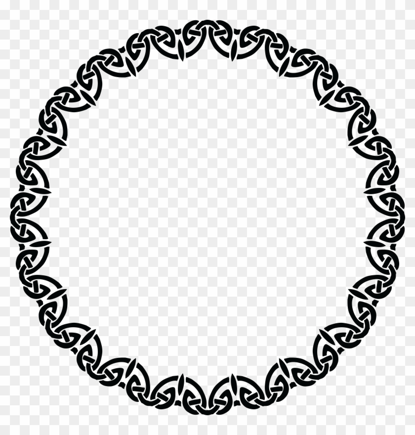 Free Clipart Of A Celtic Round Frame Border Design - Round Border Design Png #480895