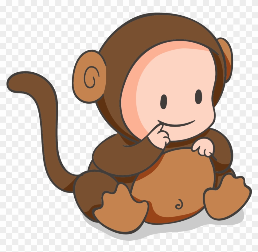 Infant Monkey Clip Art - Lil Monkey Fun Quote Cute Baby Mon Oval Ornament #481049