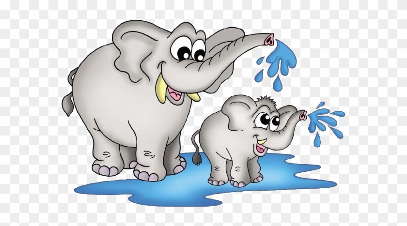 Mother And Baby Elephant Clipart - Elephant With Baby Clipart #481165