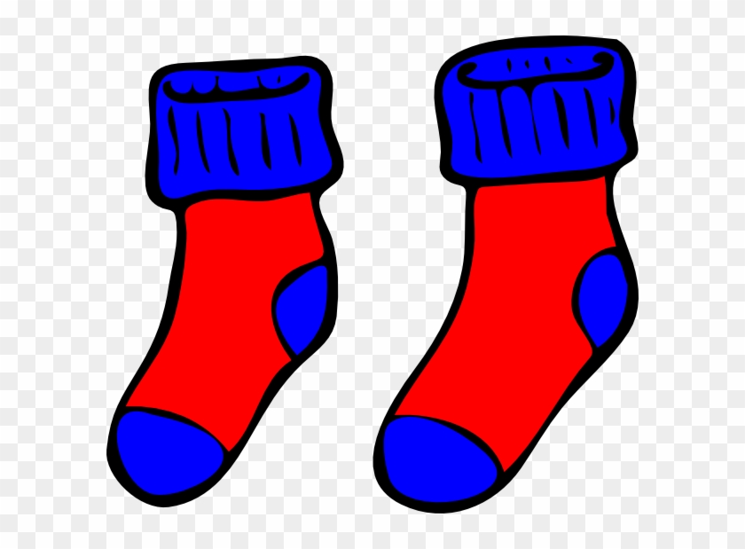Blue And Red Socks Clip Art At Clker - Blue And Red Socks #481463