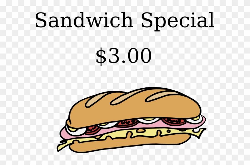 Sandwich Color Clip Art - Sub Sandwich Clipart #481472