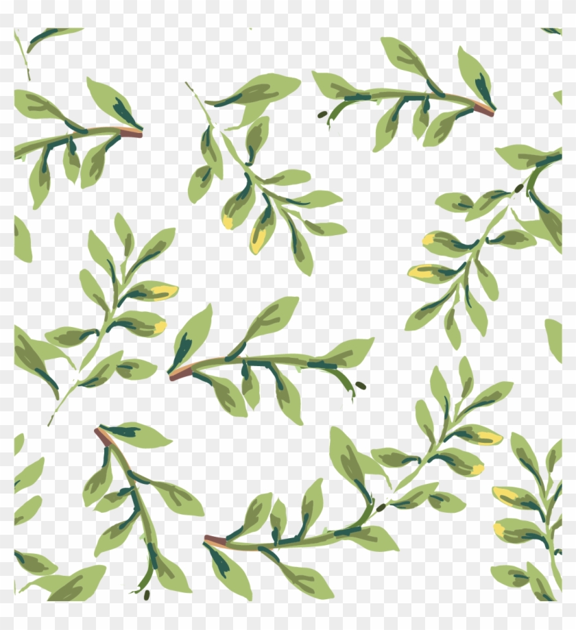 Plant Textile Green Pattern - Plant Textile Green Pattern #481620