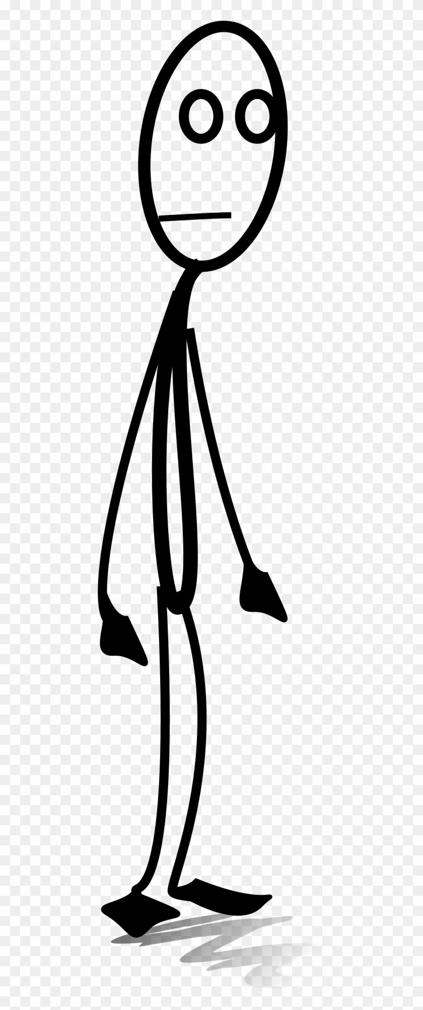 Stick Figure Vitruvian Man Clip Art - Sad Stickman #481604