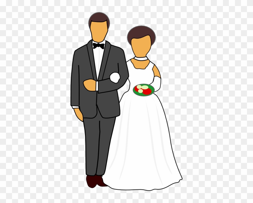 Couple Getting Married Clipart - Wedding Couple Clipart #481603