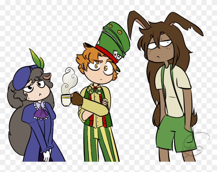 Mad Hatter Dormouse March Hare Alice In Wonderland - Cartoon #481880