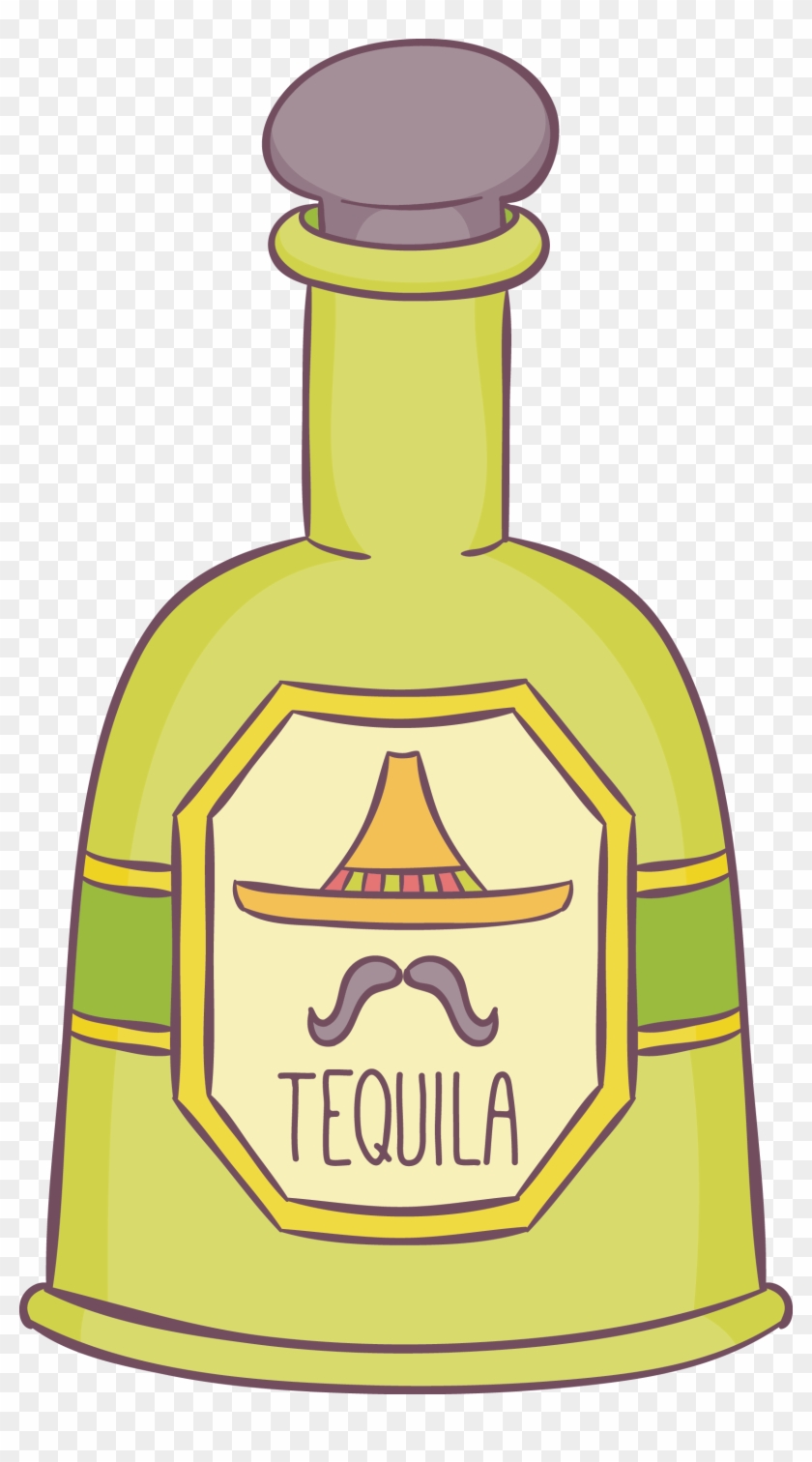 Tequila Bottle Alcoholic Drink - Botella De Tequila Dibujo #482031