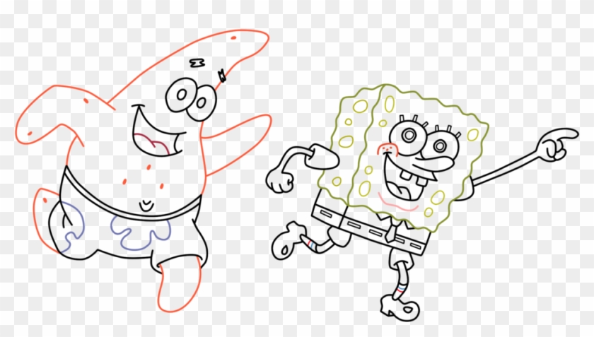 Spongebob And Patrick Lineart By Danilo34ramos - Cartoon #482090