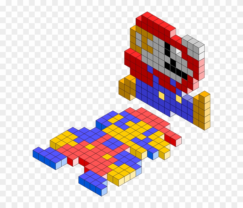Tetris, Pixel, 3d, Building Block, Computer Game - Mario Bloxels #482142